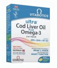Maisto papildas VITABIOTICS Ultra Cod liver oil plus Omega-3 kapsulės N60