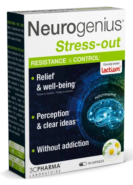 Maisto papildas 3C PHARMA Neurogenius Stress - out kapsulės N30