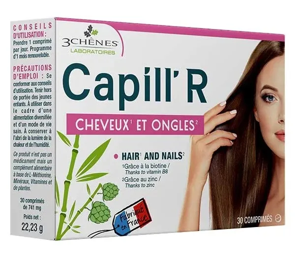 Maisto papildas 3C PHARMA Capill'r plaukams, nagams, odai tabletės N30