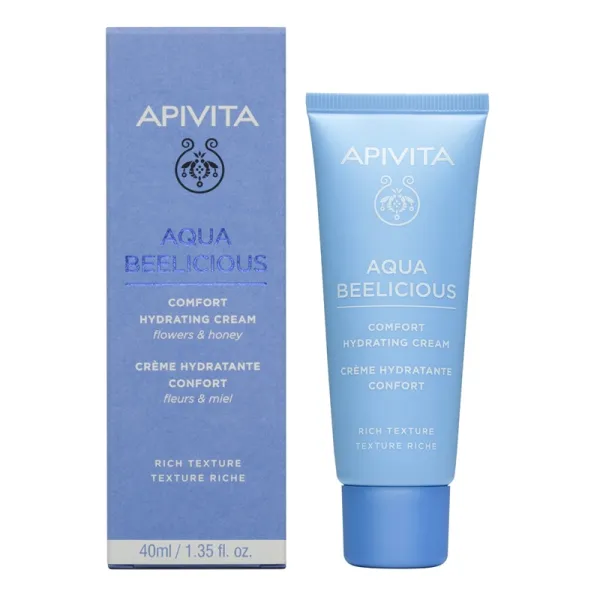 APIVITA AQUA BEELICIOUS COMFORT veido kremas sausai odai 40ml