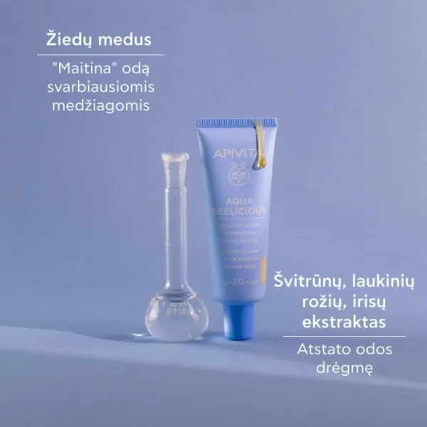 APIVITA AQUA BEELICIOUS lengvas kremas su atspalviu SPF30 40ml