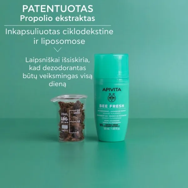 APIVITA BEE FRESH rutulinis dezodorantas 50ml