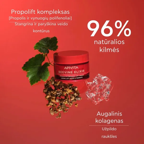 APIVITA BEEVINE ELIXIR LIGHT veido kremas 50ml