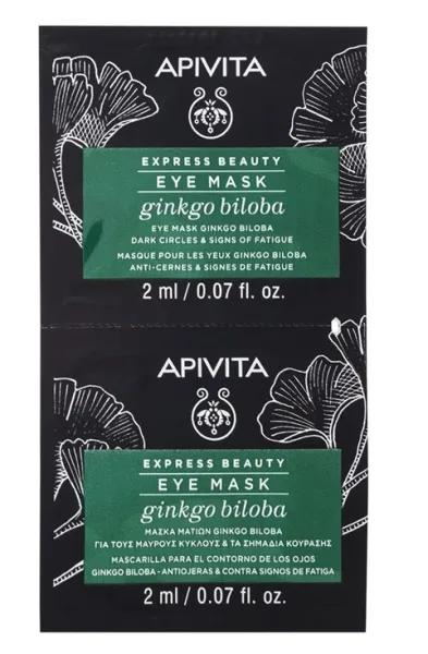 APIVITA EXPRESS BEAUTY kaukė akių sričiai su ginkmedžiu 2ml N2