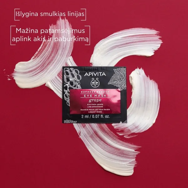 APIVITA EXPRESS BEAUTY kaukė akių sričiai su vynuogėmis 2ml N2