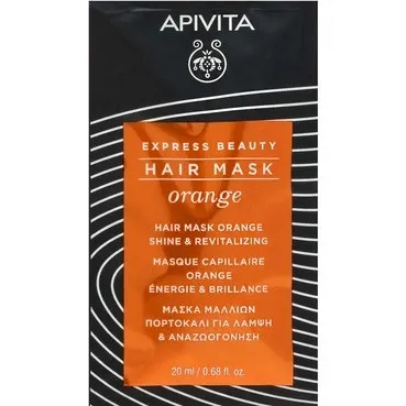 APIVITA EXPRESS BEAUTY kaukė plaukams su apelsinais gaivininanti 20ml N1