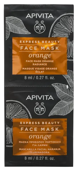 APIVITA EXPRESS BEAUTY kaukė veido su apelsinais skaistinanti 8ml N2