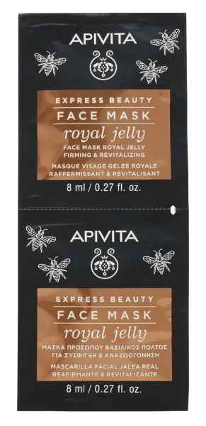 APIVITA EXPRESS BEAUTY kaukė veido su bičių pieneliu stangrinanti 8ml N2