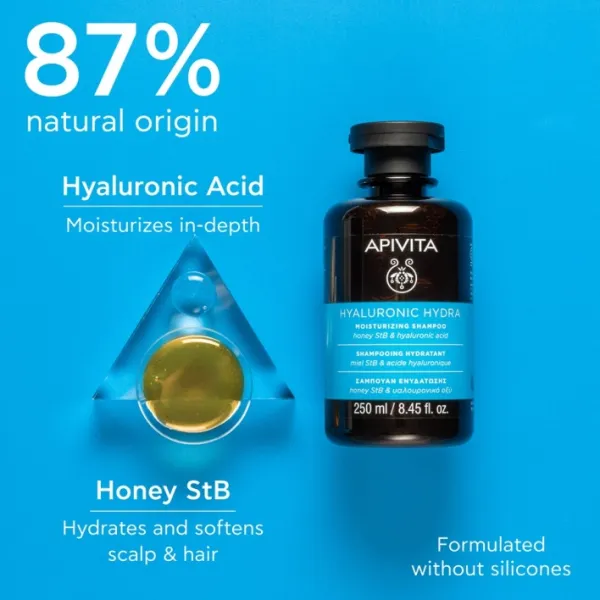 APIVITA Hyaluronic Hydra šampūnas drėkinamasis 250ml