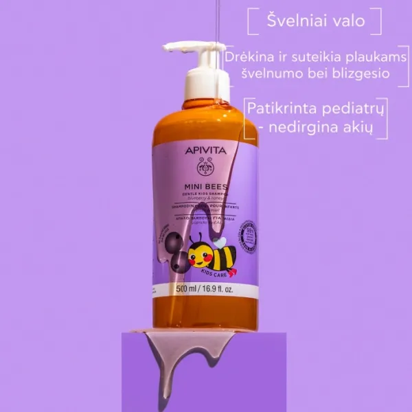 APIVITA Kids šampūnas Blueberry & Honey 500ml