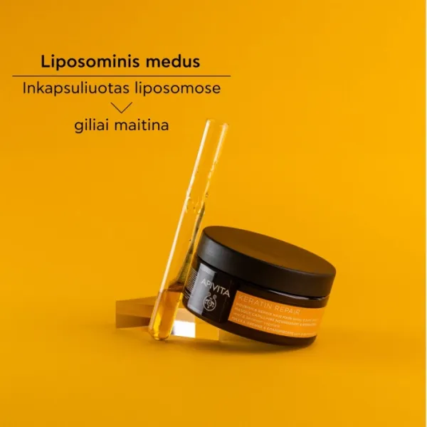 APIVITA kaukė plaukams su keratinu maitinanti, atkurianti 200ml