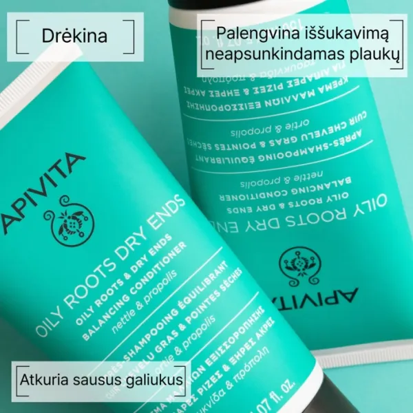 APIVITA kondicionierius riebios šaknys - sausi galiukai 150ml