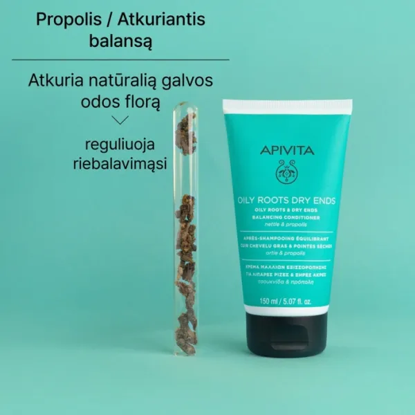 APIVITA kondicionierius riebios šaknys - sausi galiukai 150ml