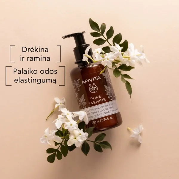 APIVITA pienelis kūnui su jazminais drėkinamasis 200ml