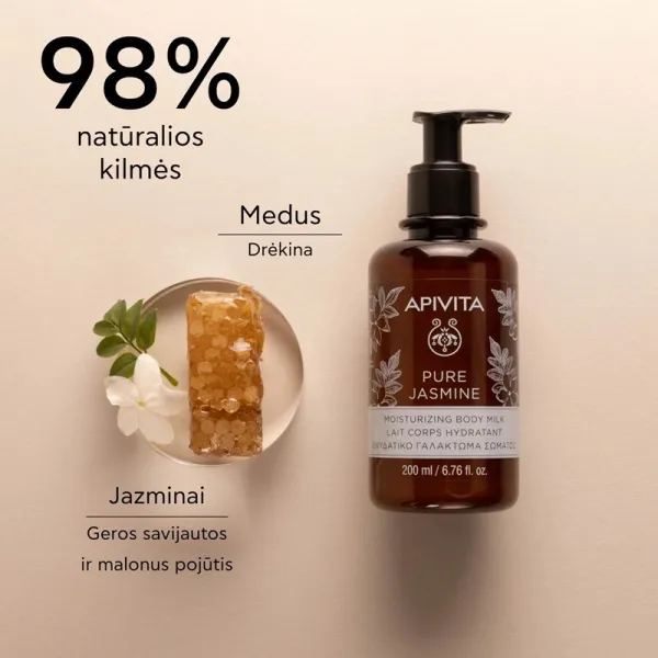 APIVITA pienelis kūnui su jazminais drėkinamasis 200ml