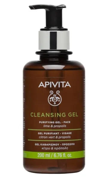 APIVITA prausiklis gelinis riebiai/mišriai odai 200ml
