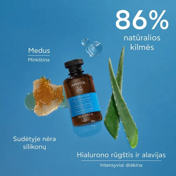 APIVITA šampūnas drėkinamasis 250ml