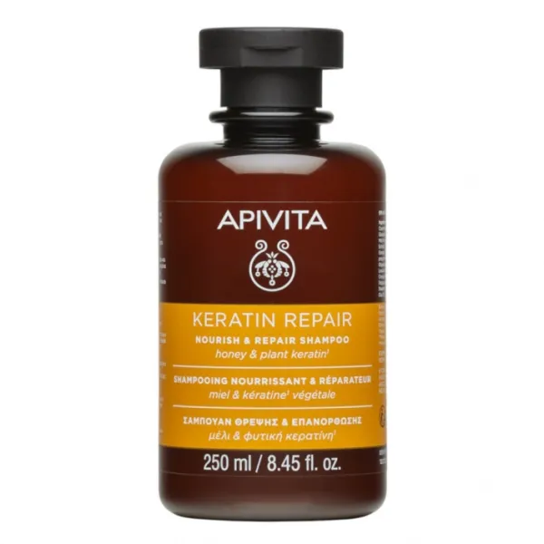APIVITA šampūnas su keratinu maitinamasis atkuriamasis 250ml