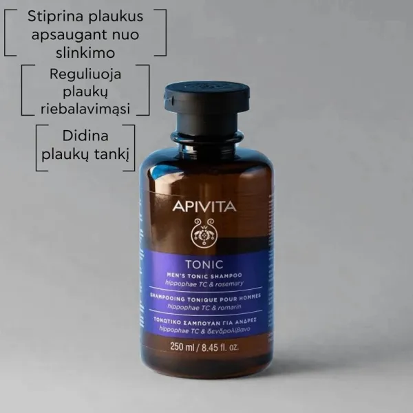 APIVITA šampūnas vyrams tonizuojamasis 250ml