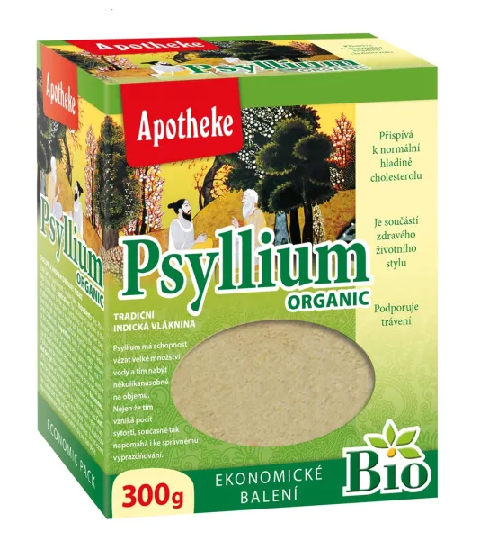 Maisto papildas APOTHEKE BIO PSYLLIUM tirpios ekologiškos indiškos maistinės skaidulos 300g