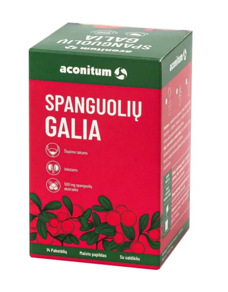 Maisto papildas ACONITUM Spanguolių galia paketėliai N14