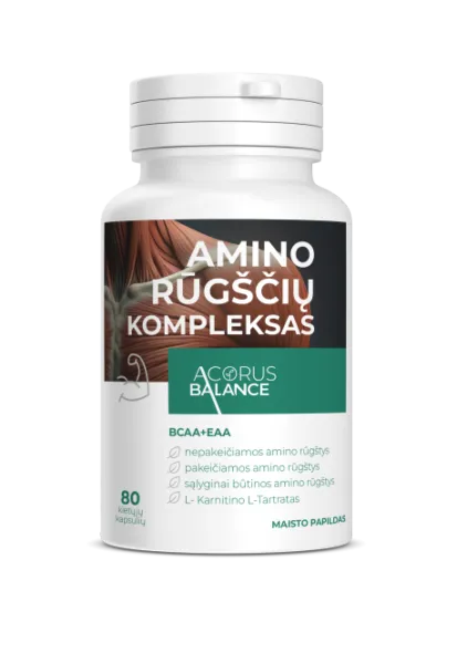 Maisto papildas Acorus Balance BCAA+EAA amino rūgščių kompleksas kapsulės N80