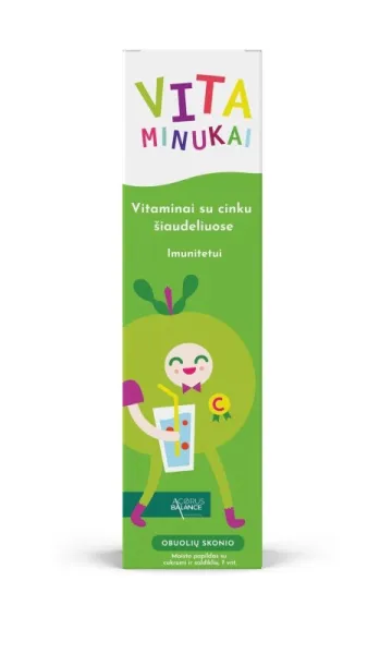 Acorus Balance VITAMINUKAI vitaminai su cinku obuolių skonio 6g N7