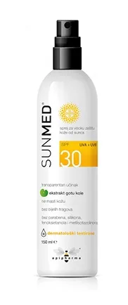 SUNMED apsauginis purškiklis nuo saulės SPF30+ 150ml