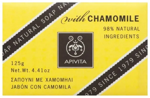 APIVITA Natural muilas su ramunėlėmis ir levandomis 125g