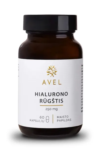 Maisto papildas AVEL HIALURONO RŪGŠTIS 250mg kapsulės N60