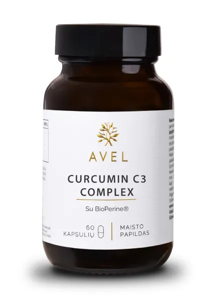 Maisto papildas AVEL CURCUMIN C3 COMPLEX su BioPerine® kapsulės N60
