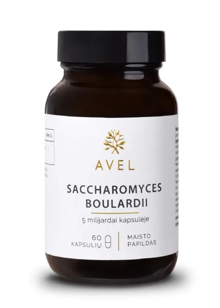 Maisto papildas AVEL SACCHAROMYCES BOULARDII 5 milijardai kapsulėje kapsulės N60
