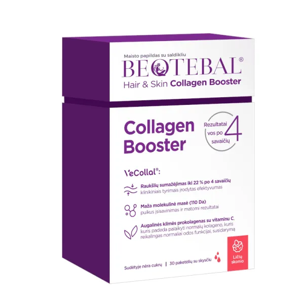 Maisto papildas BEOTEBAL Hair & Skin Collagen Booster paketėliai 25ml N30