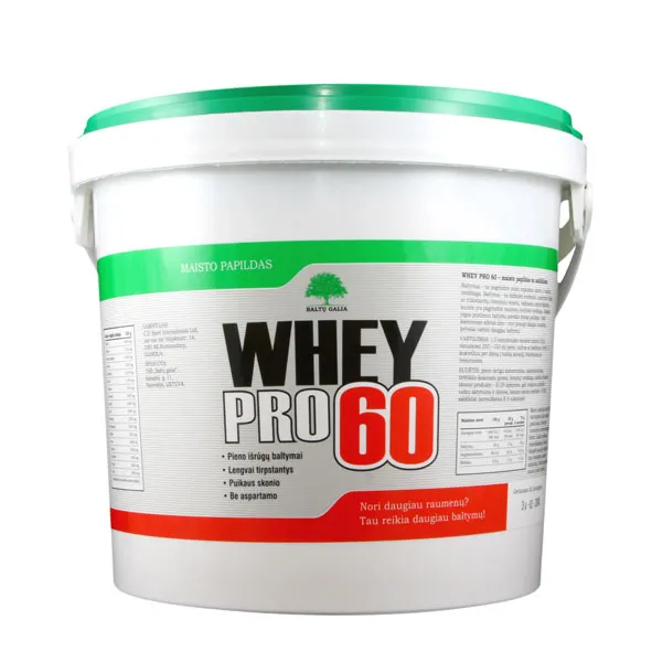 Maisto papildas BALTŲ GALIA Whey Pro 60 2 kg (bananų sk.)
