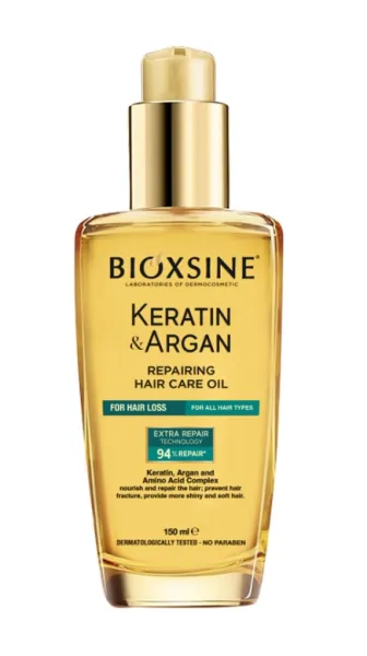 BIOXSINE Keratin&Argan atstatomasis plaukų aliejus 150ml