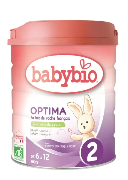 BABYBIO ekologiškas pieno mišinys Optima 2 (6 - 12 mėn.) 800g
