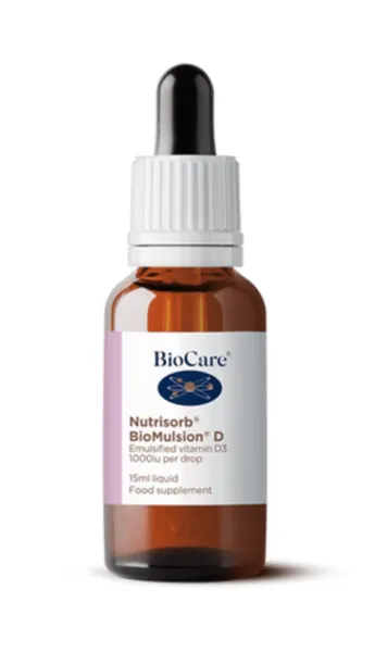 Maisto papildas BioCare BioMulsion® D skystas vitaminas D, 1000 IU 15ml