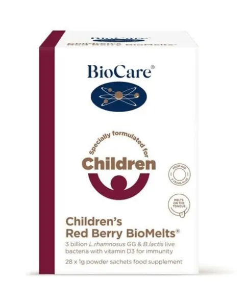 Maisto papildas BioCare gerųjų bakterijų ir vitamino D milteliai  vaikams N28 x 1g