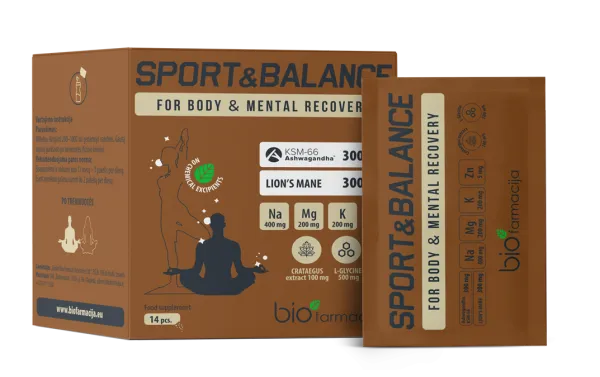 Maisto papildas SPORT&BALANCE milteliai pakeliuose 6.82g N14