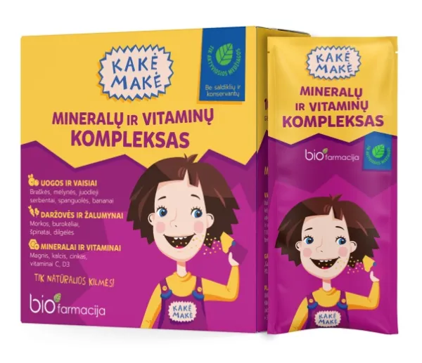 Maisto papildas KAKĖ MAKĖ Mineralų ir Vitaminų kompleksas paketėliai N28