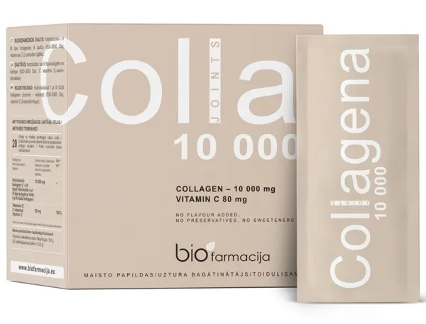 Maisto papildas Collagena Joints 10000mg milteliai geriamajam tirpalui N20