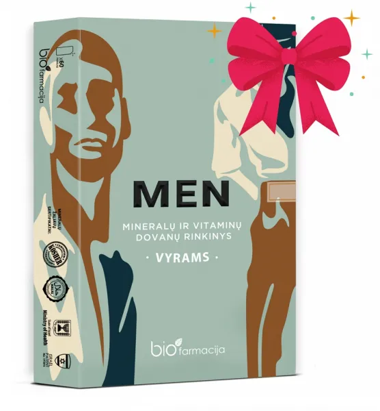 Maisto papildas mineralų ir vitaminų dovanų rinkinys vyrams MEN