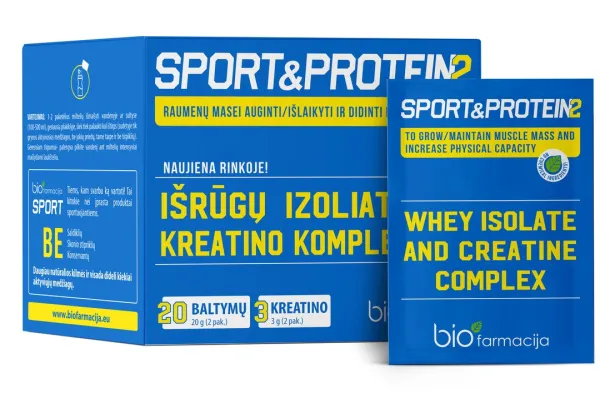 Maisto papildas SPORT&PROTEIN2 kolagenas, pieno baltymų kompleksas N28 (milteliai)