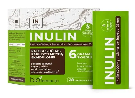 Maisto papildas INULIN 6.5g milteliai N28