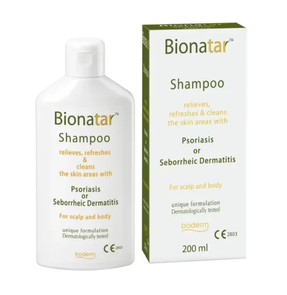 BIONATAR šampūnas psoriazei ir seborėjiniam dermatitui 200ml