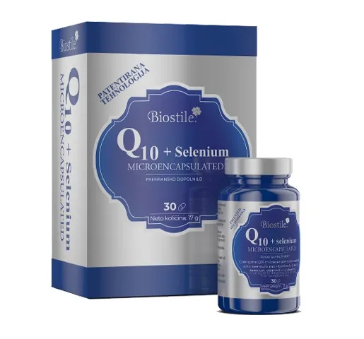 Maisto papildas BIOSTILE Kofermentas Q10+Selenas BMT (Mikrokapsuliuota technologija) N30