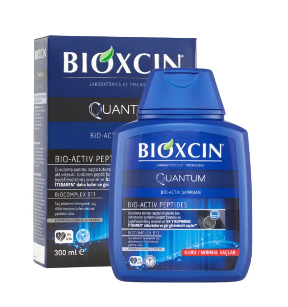 BIOXCIN QUANTUM plaukus storinantis šampūnas su aktyviais peptidais 300ml