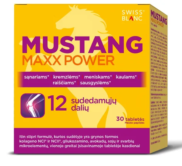Maisto papildas MUSTANG MAXX POWER tabletės N30