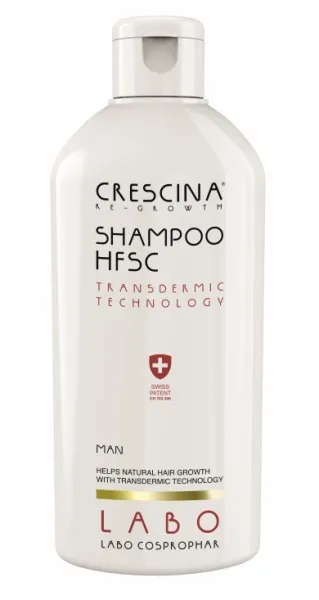 CRESCINA HFSC TRANSDERMIC Re-Growth šampūnas skatina plaukų ataugimą, pilinguojantis VYRAMS 200ml