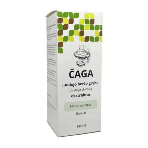 Maisto papildas ČAGA juodojo beržo grybo (Įžulniojo skylenio) extraktas 140ml